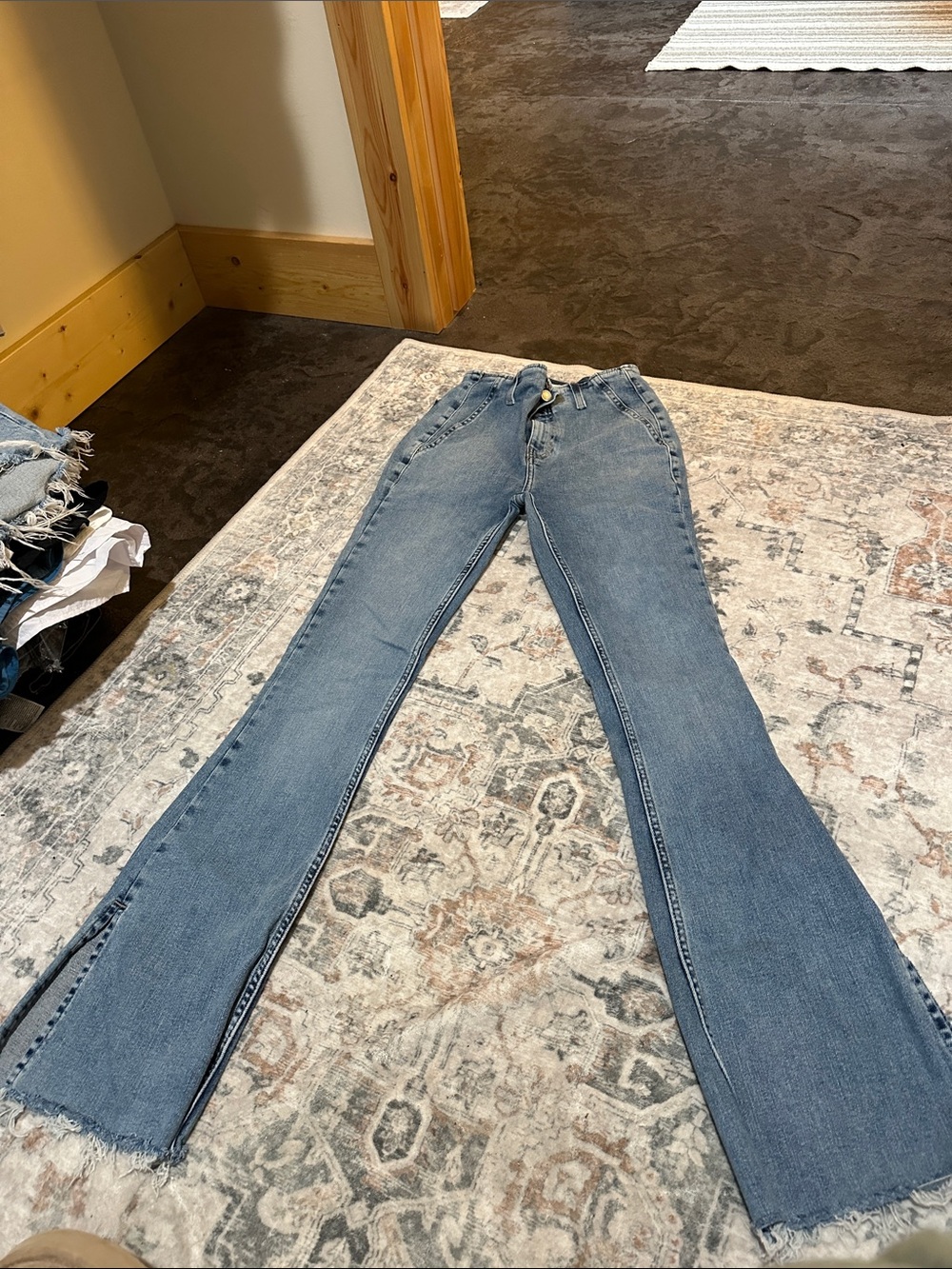 We The Free Light Blue High-Rise Flare Jeans